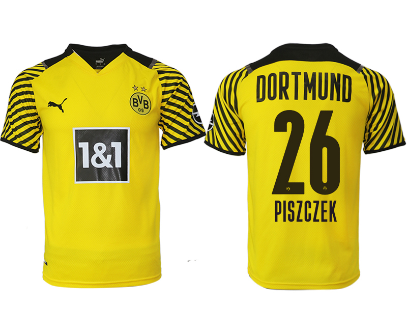 Men 2021-2022 Club Borussia Dortmund home yellow aaa version #26 Soccer Jersey